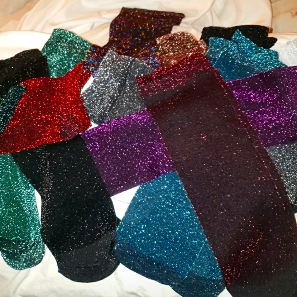 Sparkly sheer crew socks